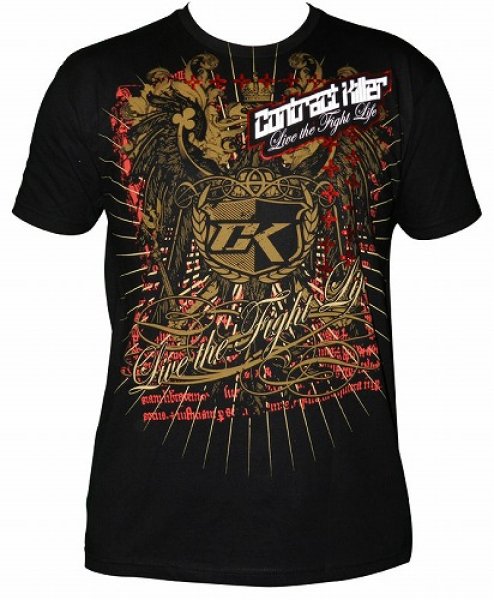 画像1: Contract killer Tシャツ Crest 黒 (1)