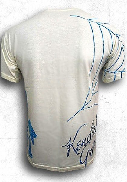 画像2: 【B品】Kimurawear Tシャツ ケンドール・グローブ クリーム (2)