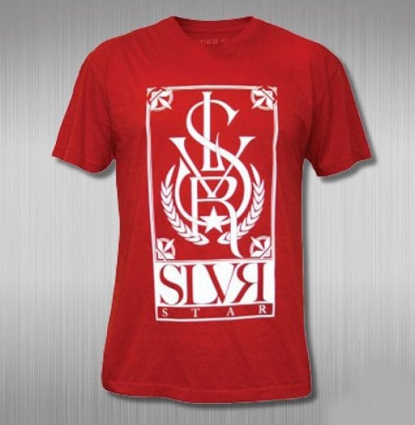 画像1: Silver Star　Tシャツ Monogram 赤 (1)