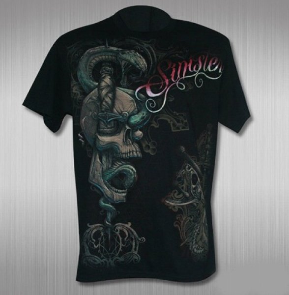 画像1: Sinister　Tシャツ　Black　黒 (1)