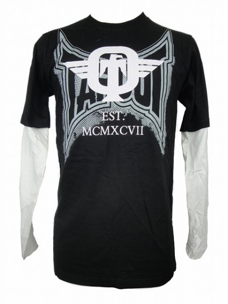 画像1: TAPOUT　キッズボーイズ ロングTシャツ Dominator Slider 黒 (1)