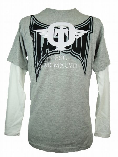 画像1: TAPOUT　キッズボーイズ ロングTシャツ Dominator Slider グレー (1)