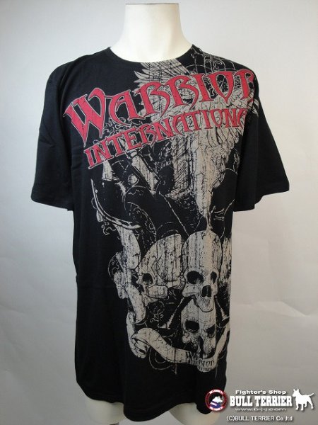 画像1: Warrior Wear Tシャツ Skull Stack 黒 USサイズ (1)