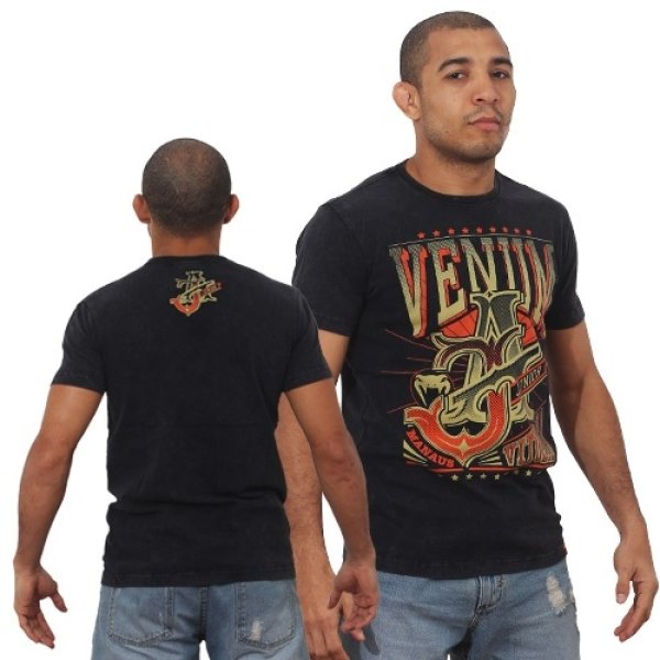画像1: VENUM Tシャツ ジョゼ・アルド　Vitoria　黒/オレンジ (1)