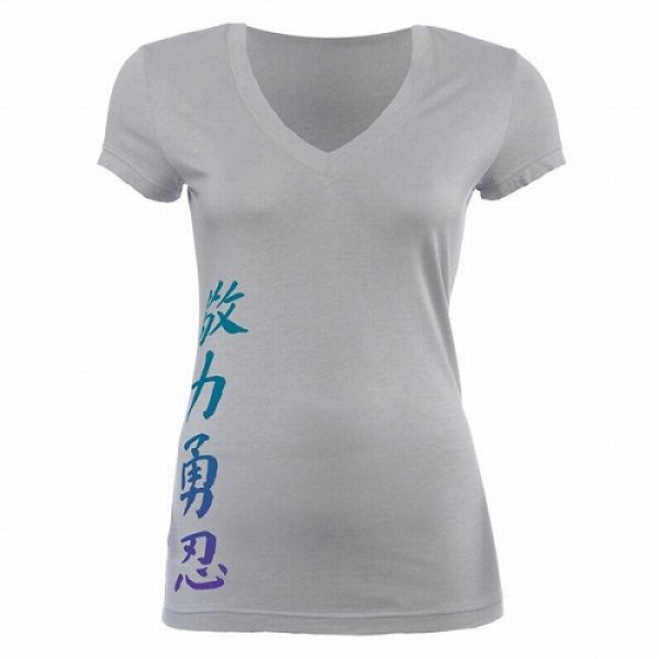 画像2: JACO LadysTシャツ Kanji 2 Performance V-Neck シルバー (2)