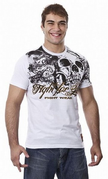 画像1: DRAGAO　Tシャツ　Fight For Life　白 (1)