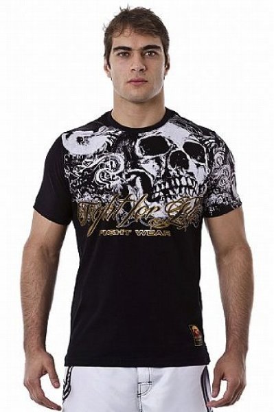 画像1: DRAGAO　Tシャツ　Fight For Life　黒 (1)