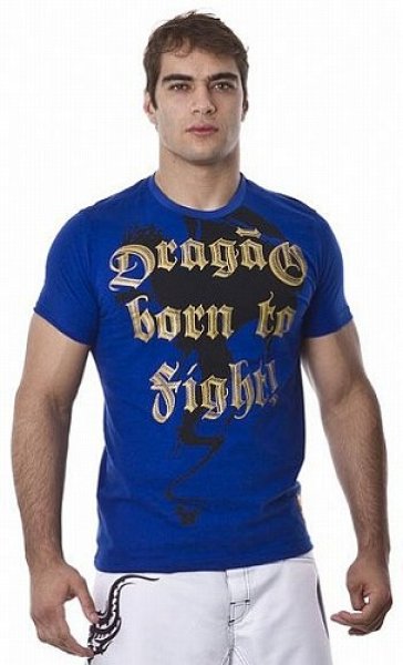 画像1: DRAGAO　Tシャツ　Born To Fight 青 (1)