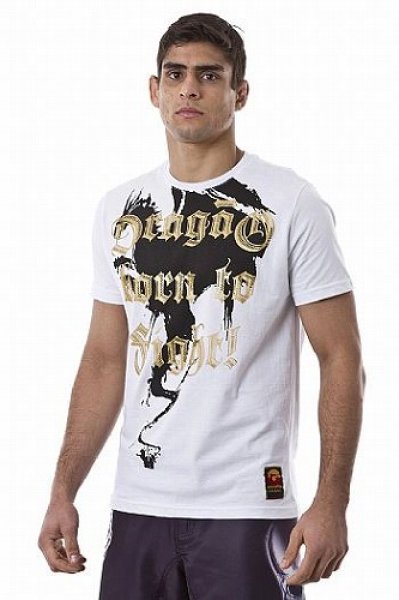 画像2: 【B品】DRAGAO Tシャツ Born To Fight 白 (2)