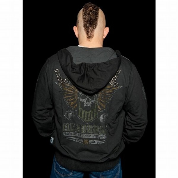 画像2: Headrush ジップパーカー リデル 黒 (2)