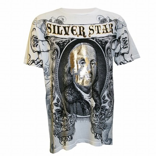 画像1: Silver Star　Tシャツ Hundred Doller 白 (1)