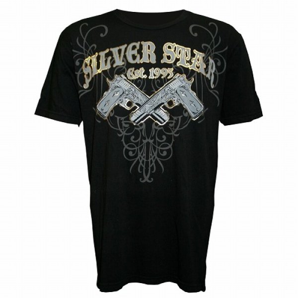 画像1: Silver Star　Tシャツ　Destroy　黒 (1)