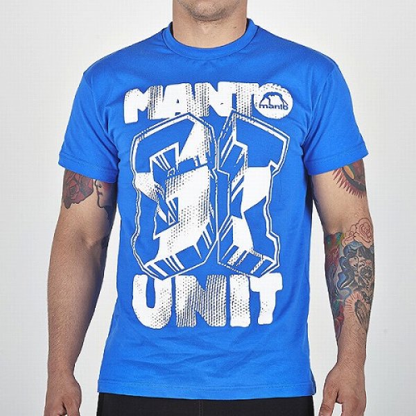 画像1: MANTO　Tシャツ　GI UNIT　青 (1)