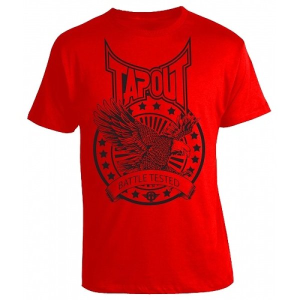 画像1: TAPOUT　Tシャツ　Battle　赤 (1)