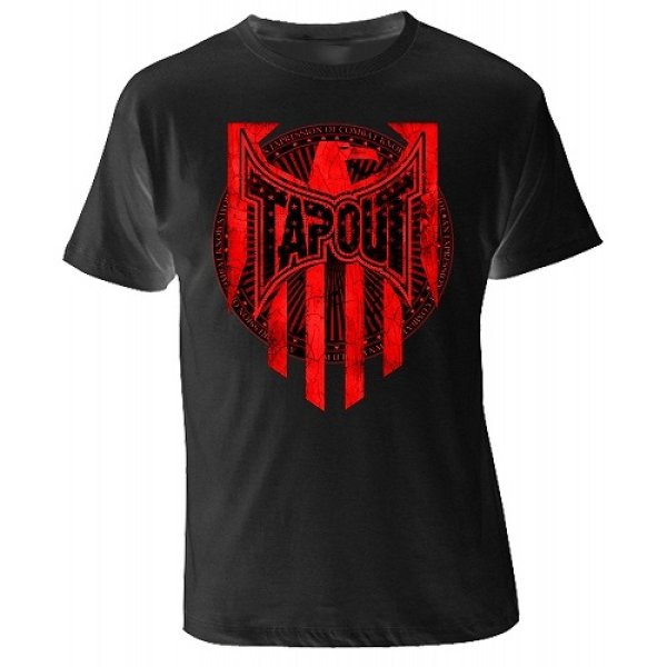 画像1: TAPOUT　Tシャツ　Capitalized　黒/赤 (1)