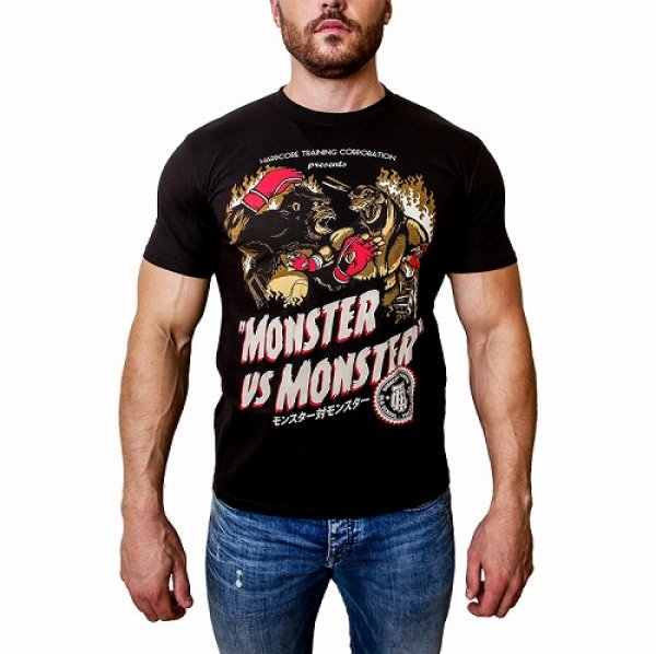 画像1: HCT　Tシャツ　Monster vs Monster　黒 (1)