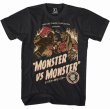 画像2: HCT　Tシャツ　Monster vs Monster　黒 (2)