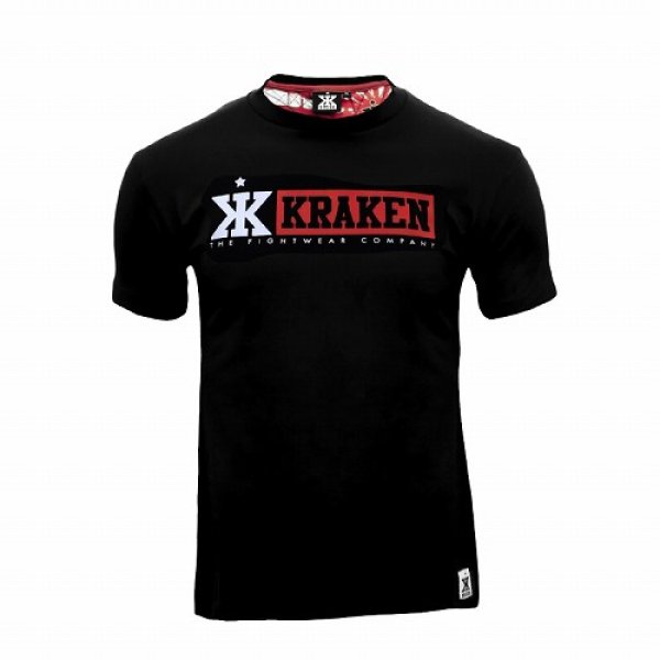 画像1: Kraken Wear　Tシャツ　R1SING　黒/赤 (1)