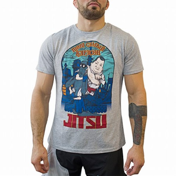 画像1: Jitsu　Tシャツ　Carlson　グレー (1)