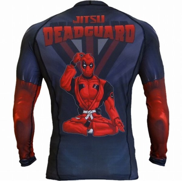 画像2: Jitsu ラッシュガード Deadguard 長袖 黒 (2)