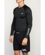 画像2: RVCA コンプレッションシャツ　長袖　黒 (2)