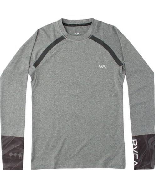 画像4: RVCA コンプレッションシャツ Defer 長袖 グレー (4)
