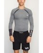 画像1: RVCA コンプレッションシャツ　Defer　長袖　グレー (1)