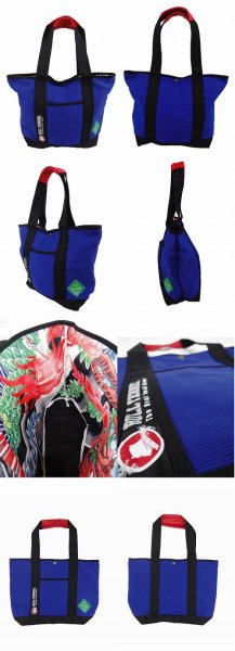 BULL TERRIER GIトートバッグ HOUOU 青