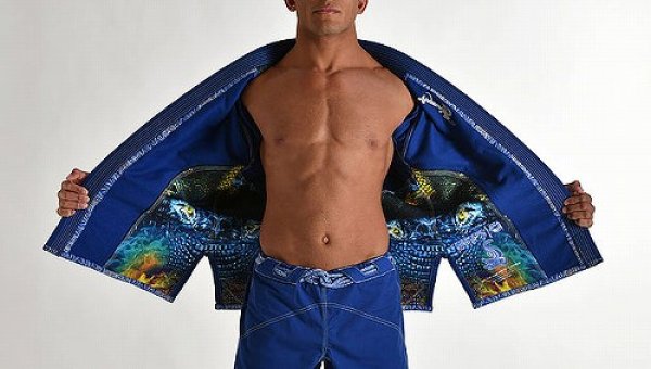 画像2: Grips 柔術衣 ARMADURA 青 (2)