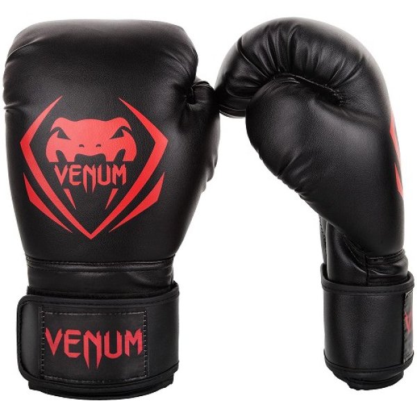 画像1: VENUM　ボクシンググローブ　Contender　黒/赤 (1)