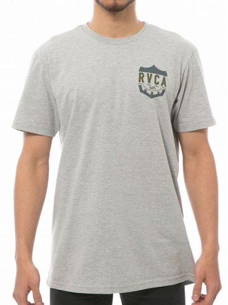 画像1: RVCA Tシャツ SHIELD グレー (1)