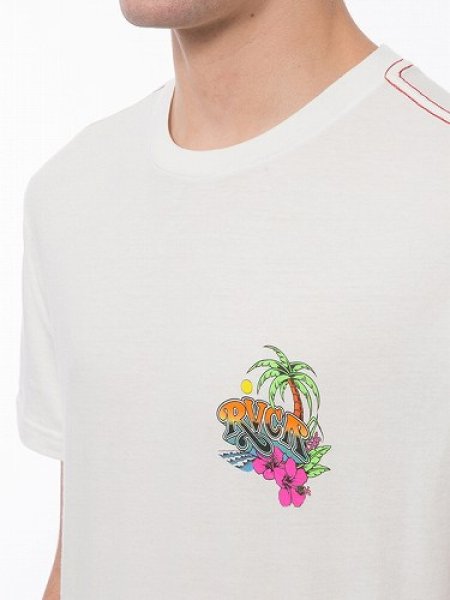画像4: RVCA Tシャツ ROYAL PALM 白 (4)