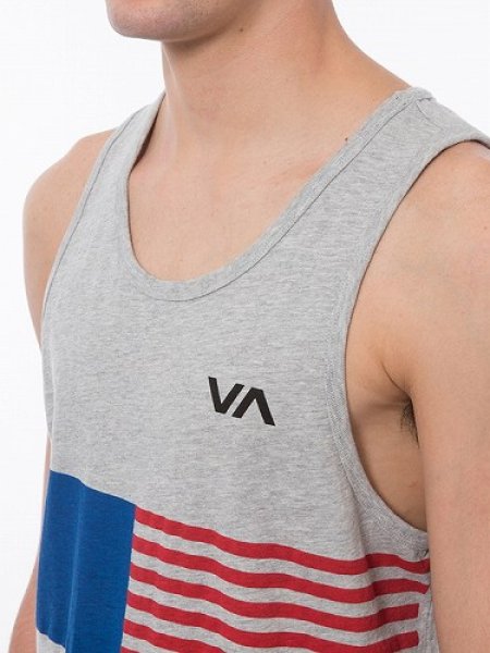 画像4: RVCA タンクトップ VA BANNER グレー (4)