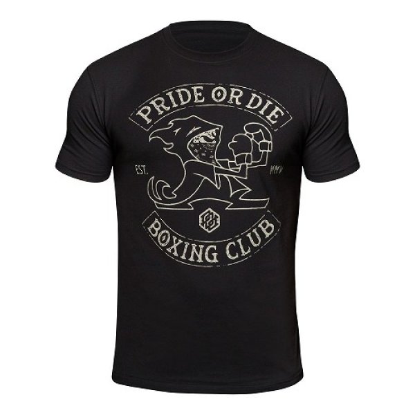 画像1: PRiDEorDiE Tシャツ BOXING CLUB 黒 (1)