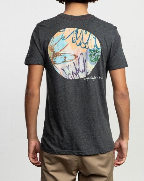 画像3: RVCA Tシャツ SAGE VAUGHN 黒 (3)