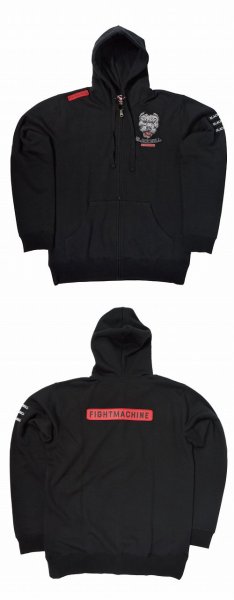 画像3: BLACKBULL フードジップパーカー ブラック (3)