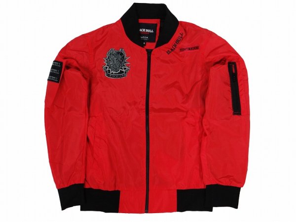 画像2: BLACKBULL ライトジャケット ミリタリー 赤 (2)