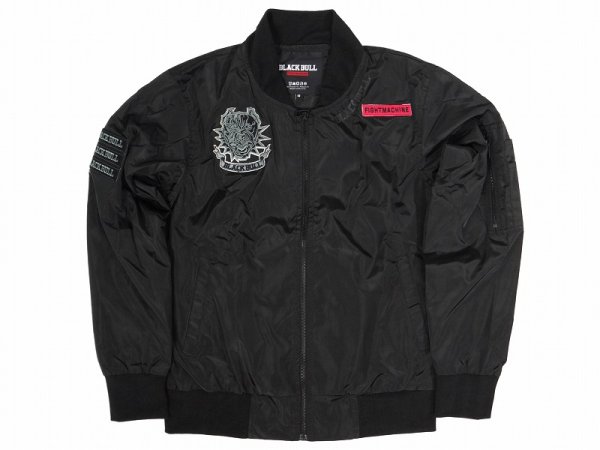 画像2: BLACKBULL ライトジャケット ミリタリー 黒 (2)