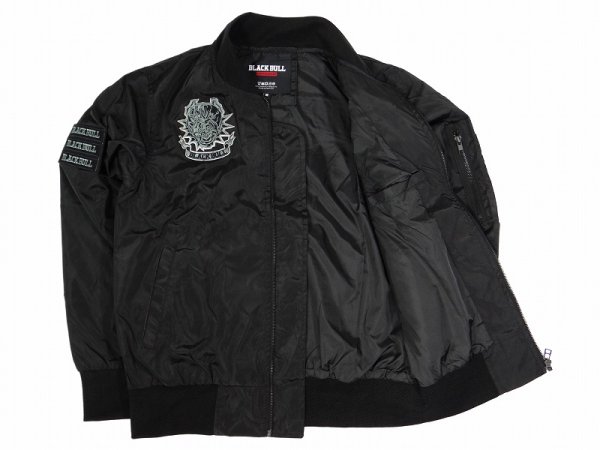 画像4: BLACKBULL ライトジャケット ミリタリー 黒 (4)