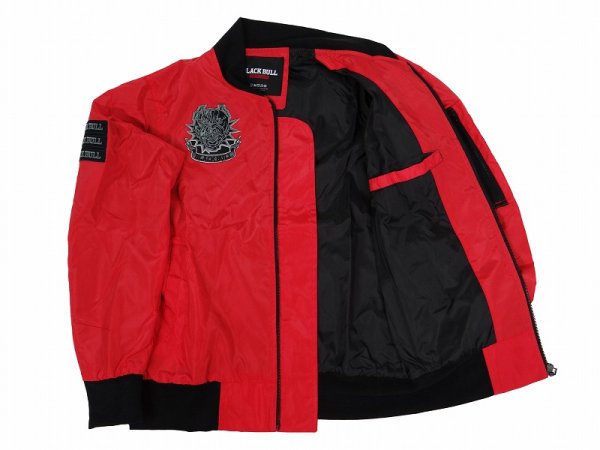 画像4: BLACKBULL ライトジャケット ミリタリー 赤 (4)