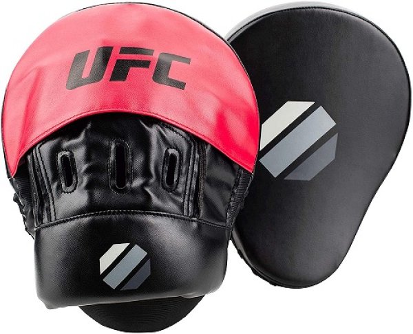 画像1: UFC　カーブフォーカスミット（ペア）　黒/赤 (1)