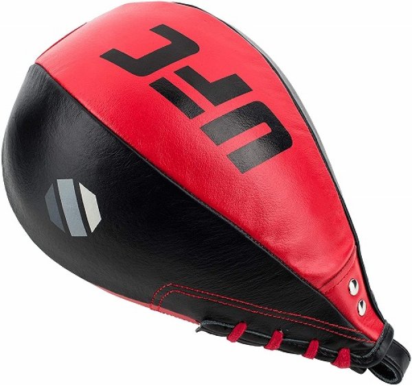 画像2: UFC レザースピードバッグ 黒/赤 (2)