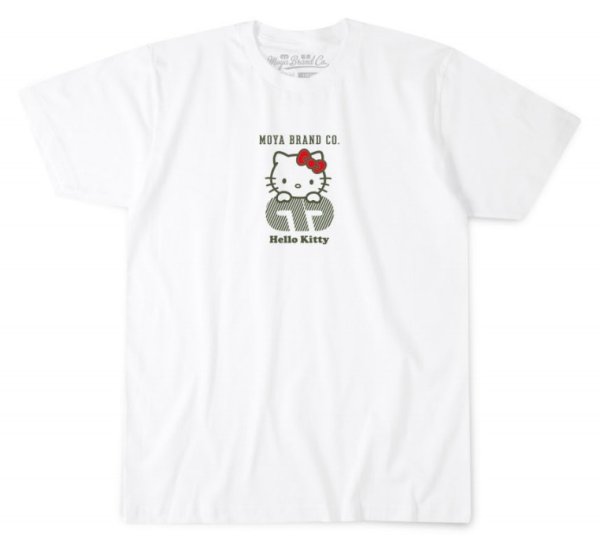 画像1: MOYA BRAND x HELLO KITTY コラボTシャツ 白 (1)