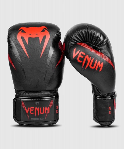 画像1: VENUM ボクシンググローブ Impact 黒/赤 (1)
