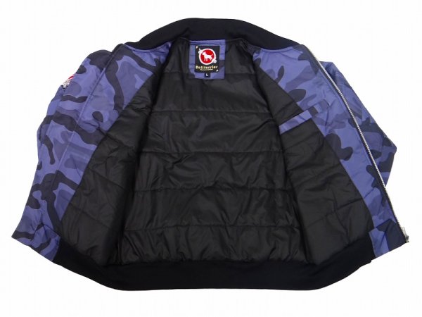 画像3: BULL TERRIER MA-1ジャケット トラディショナル カモブルー (3)