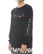 画像1: RVCA ロングスリーブTシャツ BIG FILLS 黒 (1)