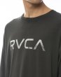 画像4: RVCA ロングスリーブTシャツ BIG FILLS 黒/白 (4)