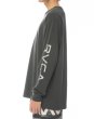 画像2: RVCA ロングスリーブTシャツ BIG FILLS 黒/白 (2)