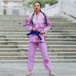 画像1: FLUORY レディス柔術衣 Hanfoo 紫 (1)