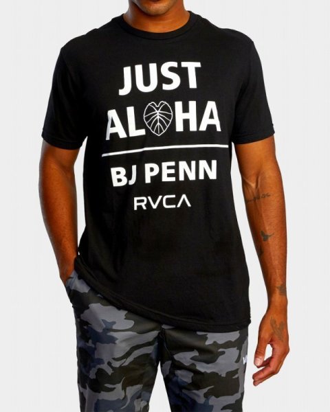 画像1: RVCA　Tシャツ　Penn Just Aloha Tee　黒 (1)